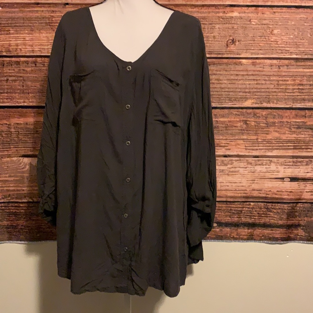 Torrid) Button Front Challis Top - image 5